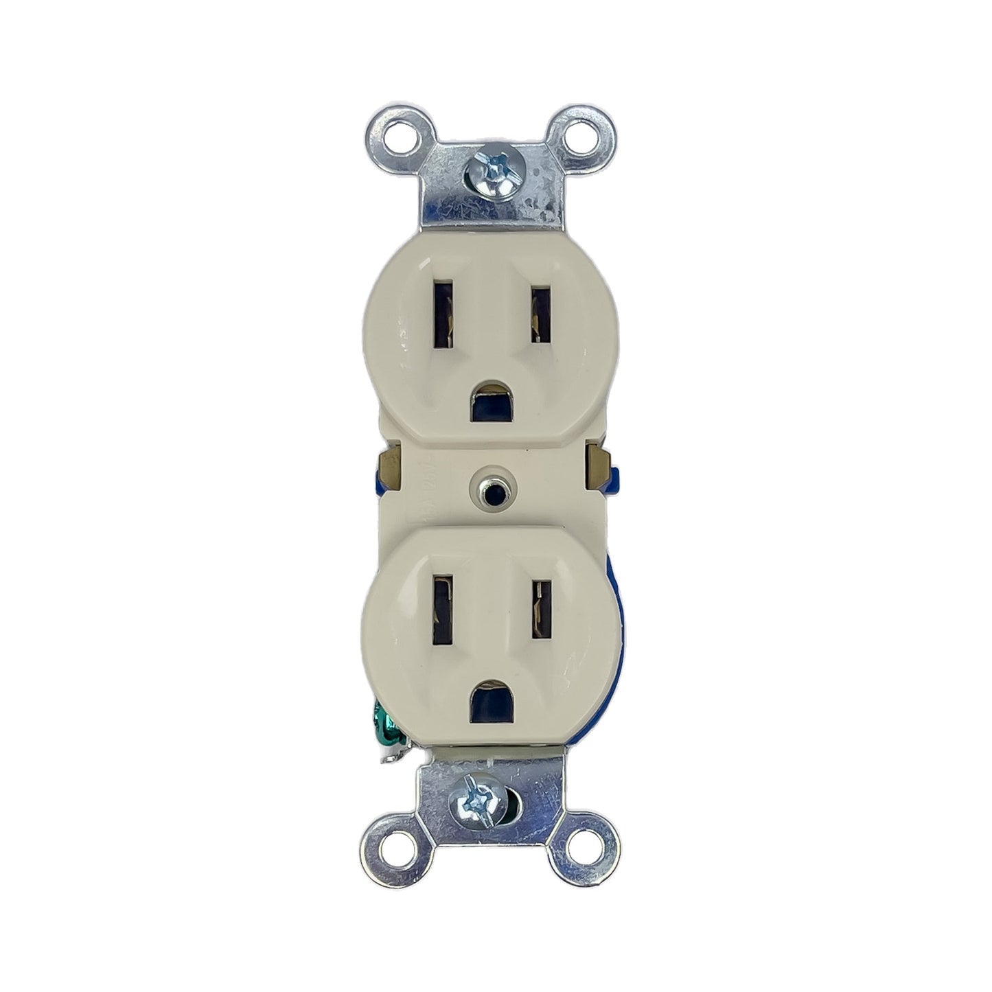 Contacto de sobreponer doble aterrizado 15A 125V~ 60 Hz