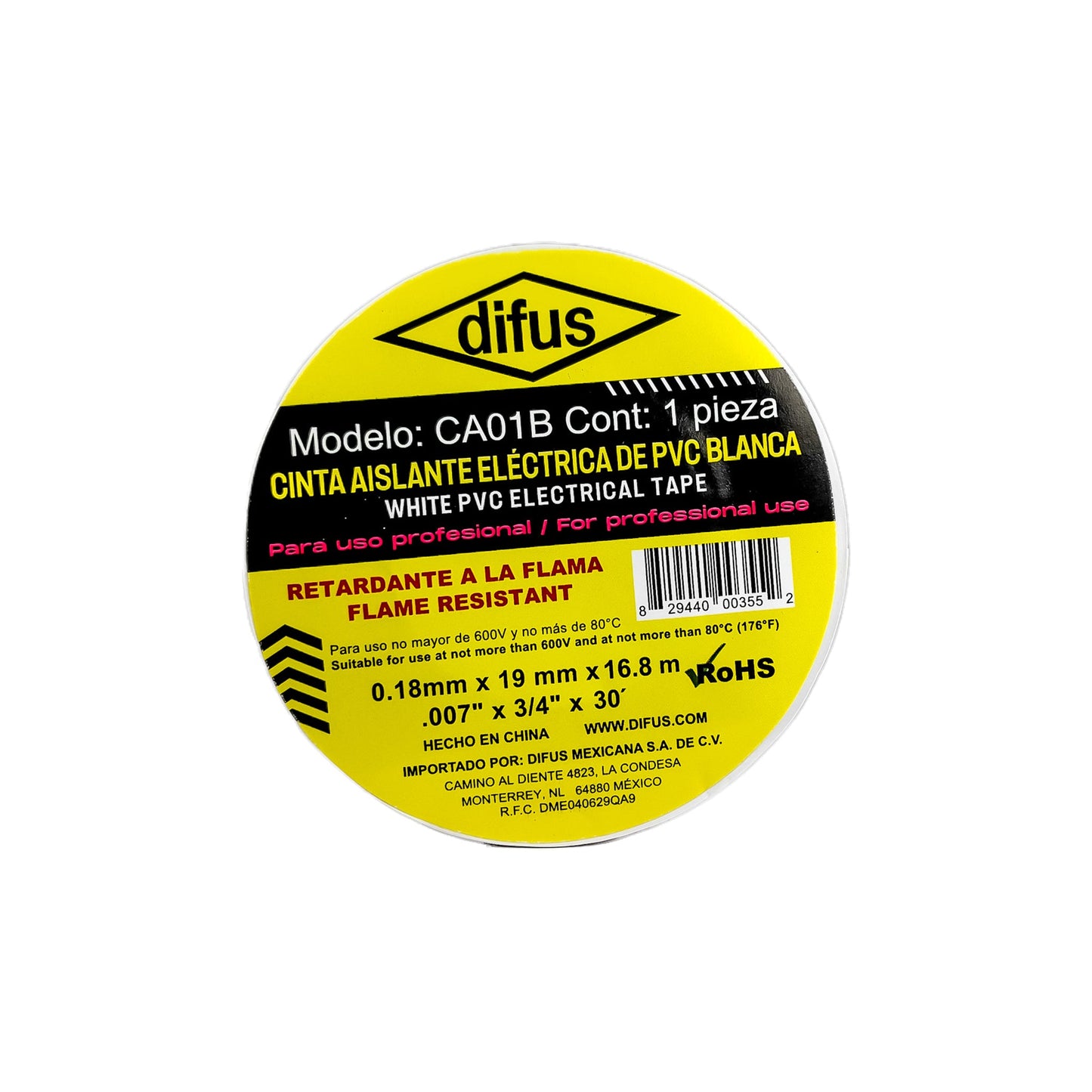 Paquetes de 10 Cintas Aislantes Eléctrica de PVC Verde 16.8 m