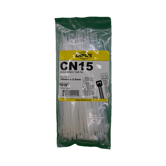 Bolsa de 100 Cinchos de Nylon. 6√ì 18LB Natural