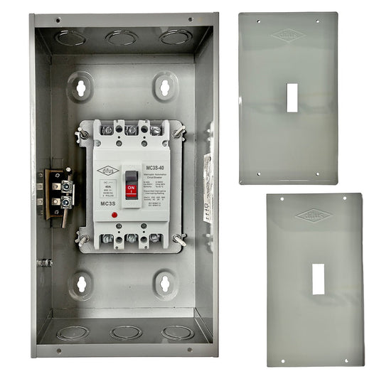 Gabinete con Interruptor Automático 3 Polos 225 A. a Sobreponer