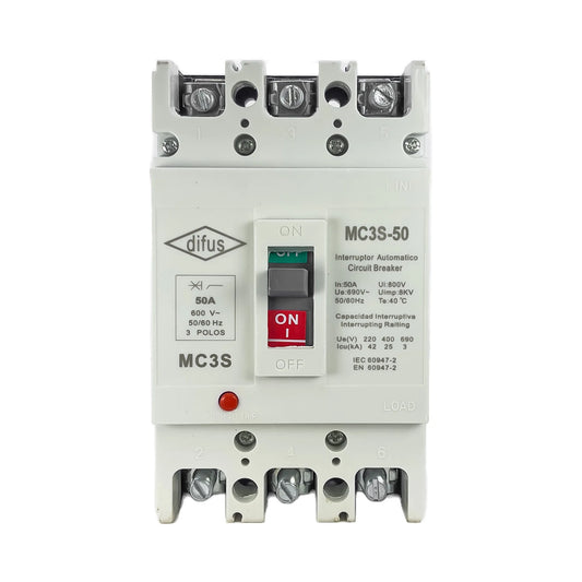 Gabinete con Interruptor Autom√°tico 3 Polos 50 A.