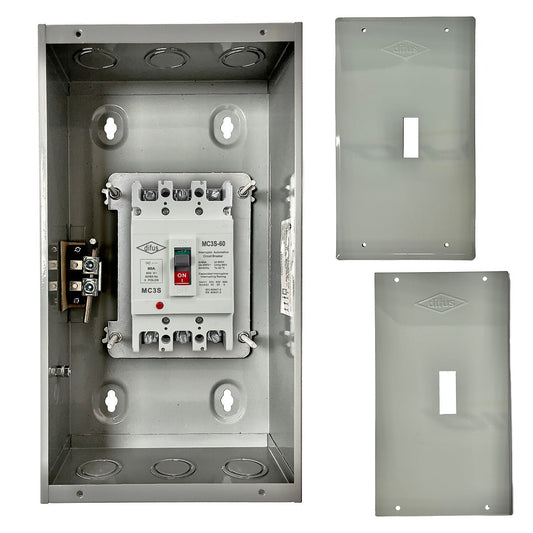Gabinete con Interruptor Automático 3 Polos 50 A. de Empotrar o a Sobreponer