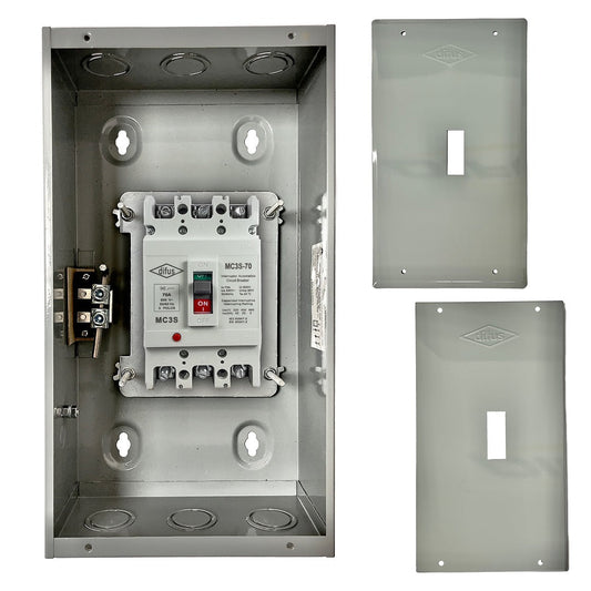 Gabinete con Interruptor Automático 3 Polos 60 A. de Empotrar o a Sobreponer