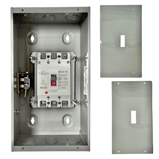 Gabinete con Interruptor Automático 3 Polos 70 A. de Empotrar o a Sobreponer