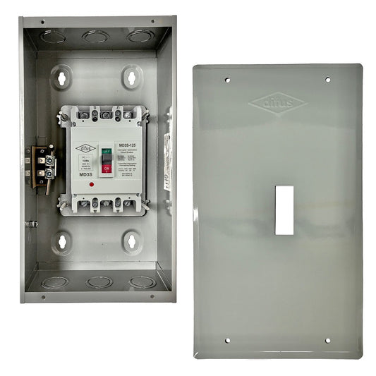 Gabinete con Interruptor Automático 3 Polos 100 A. de Empotrar