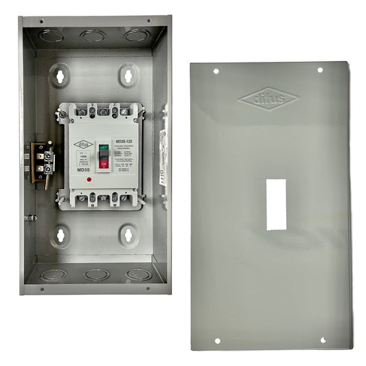 Gabinete con Interruptor Automático 3 Polos 100 A. a Sobreponer