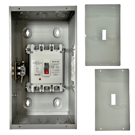 Gabinete con Interruptor Automático 3 Polos 175 A. de Empotrar o a Sobreponer