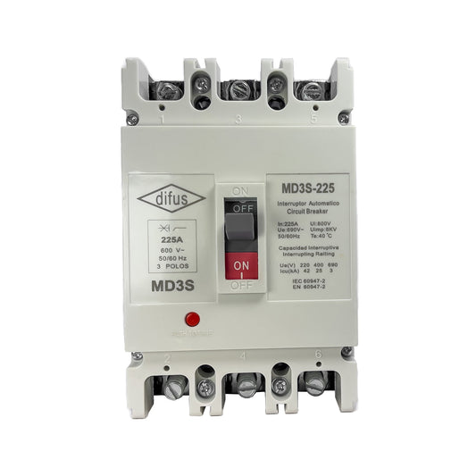 Gabinete con Interruptor Automático 3 Polos 200 A.