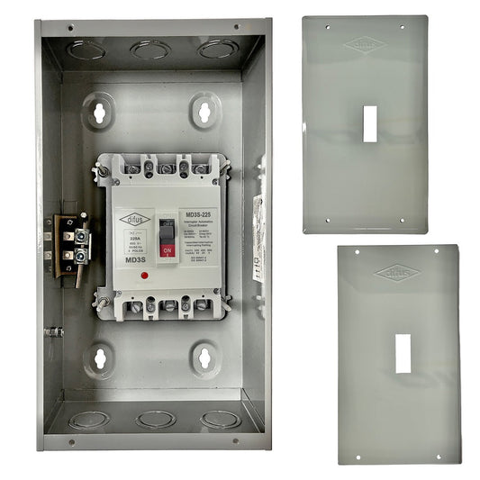 Gabinete con Interruptor Automático 3 Polos 200 A. de Empotrar o a Sobreponer