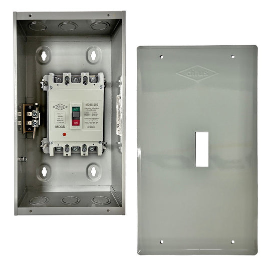 Gabinete con Interruptor Automático 3 Polos 225 A. de Empotrar